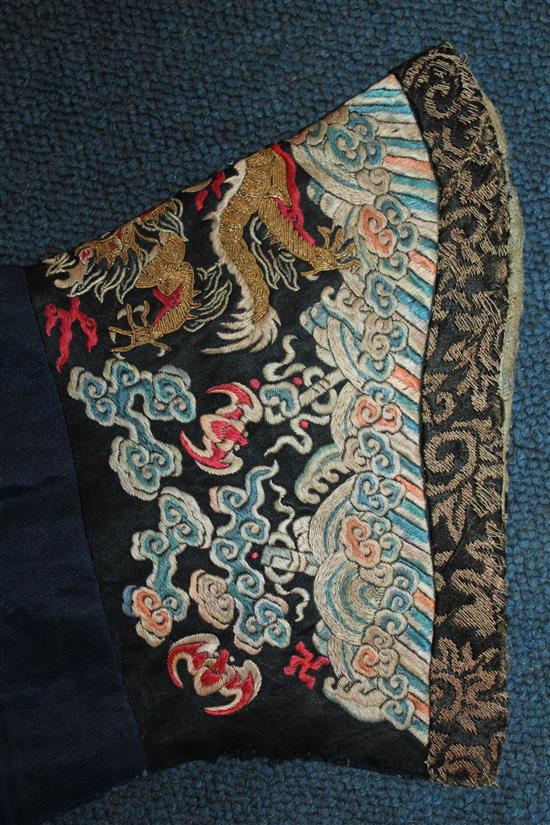 A Chinese Imperial yellow silk dragon robe, Jifu, 19th century, length 140cm